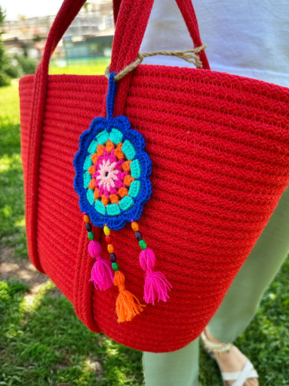 Cotton Rope Handbag - Eco-Friendly Summer Beach Tote, Shoulder Bag, and Gift for Women