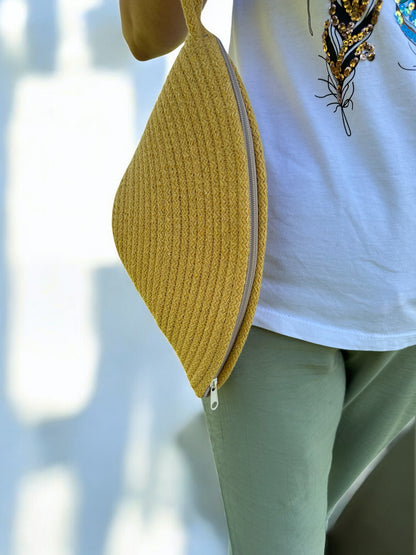 Colorful Cotton Rope Clutch Bag - Boho Summer Purse, Bridesmaid Gift, Clutch for Women