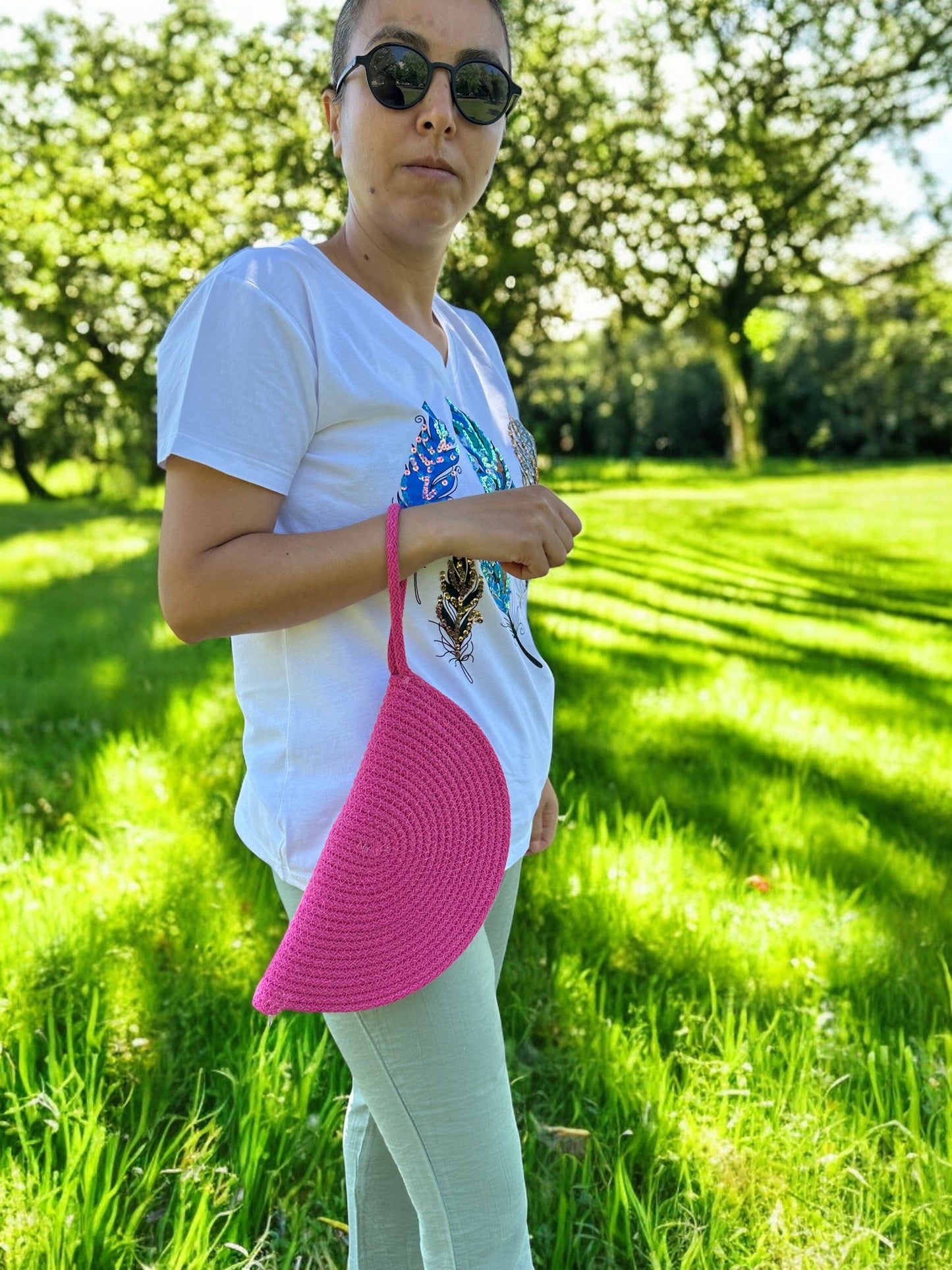 Boho Cotton Rope Clutch Bag - Colorful Summer Purse, Bridesmaid Gift, Clutch for Women