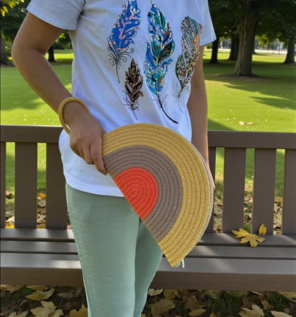 Colorful Cotton Rope Clutch Bag - Boho Summer Purse, Bridesmaid Gift, Clutch for Women