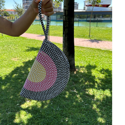 Colorful Cotton Rope Clutch Bag - Boho Summer Purse, Bridesmaid Gift, Clutch for Women