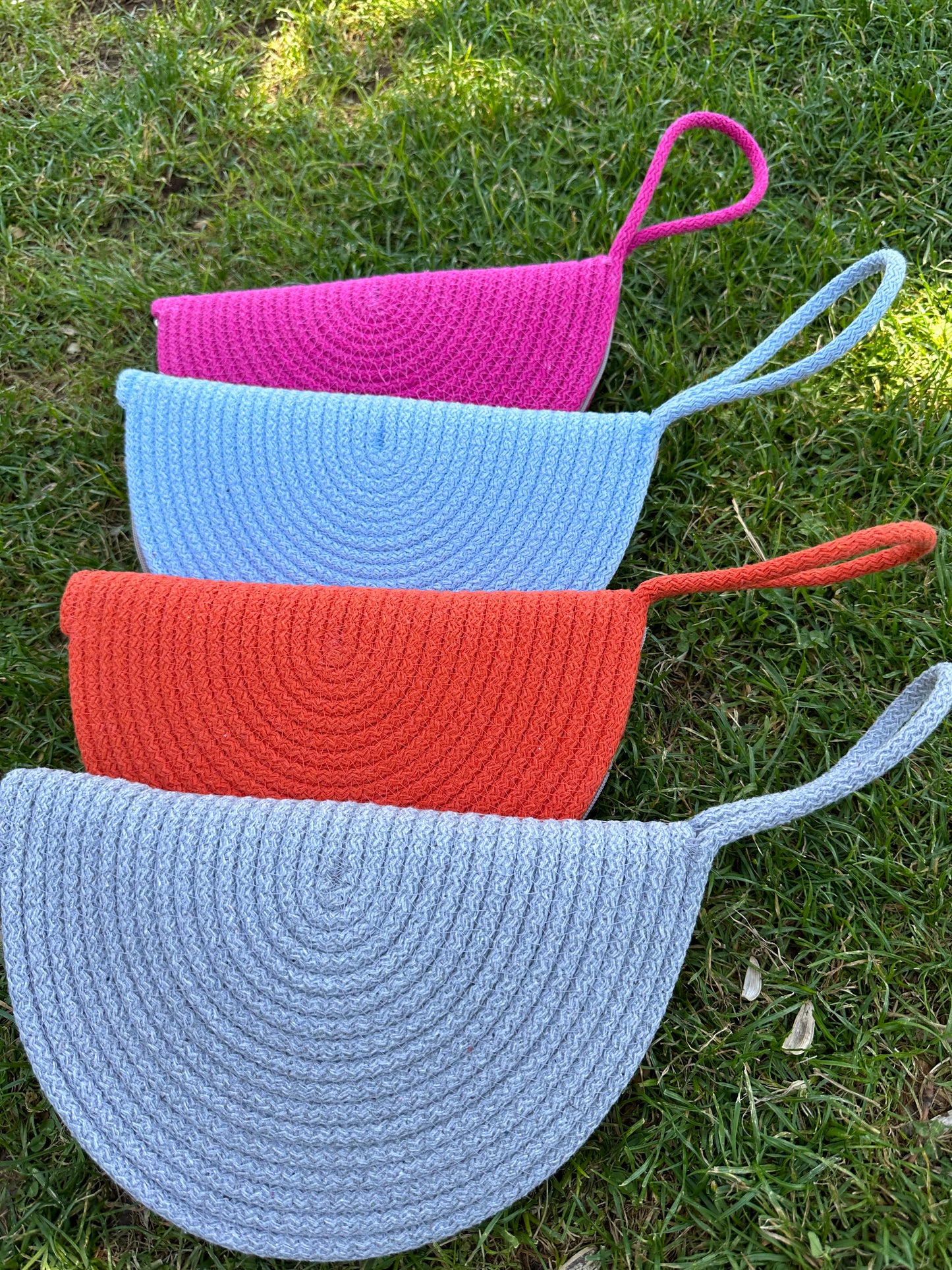 Boho Cotton Rope Clutch Bag - Colorful Summer Purse, Bridesmaid Gift, Clutch for Women