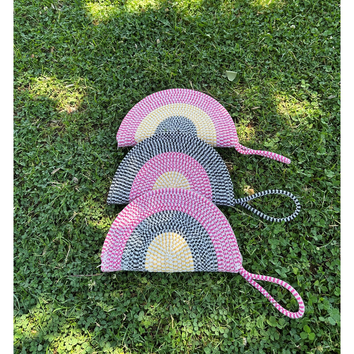 Colorful Cotton Rope Clutch Bag - Boho Summer Purse, Bridesmaid Gift, Clutch for Women