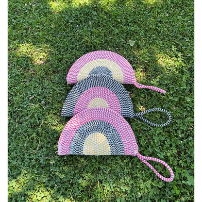 Colorful Cotton Rope Clutch Bag - Boho Summer Purse, Bridesmaid Gift, Clutch for Women