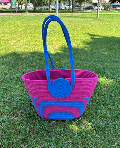 Eco-Friendly Cotton Rope Handbag - Summer Beach Tote, Shoulder Bag, Stylish Gift for Women