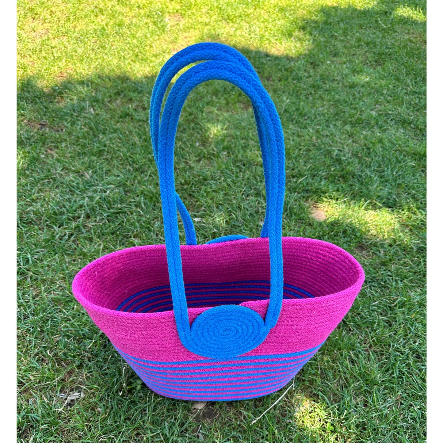 Eco-Friendly Cotton Rope Handbag - Summer Beach Tote, Shoulder Bag, Stylish Gift for Women