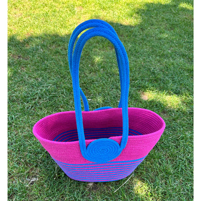 Eco-Friendly Cotton Rope Handbag - Summer Beach Tote, Shoulder Bag, Stylish Gift for Women