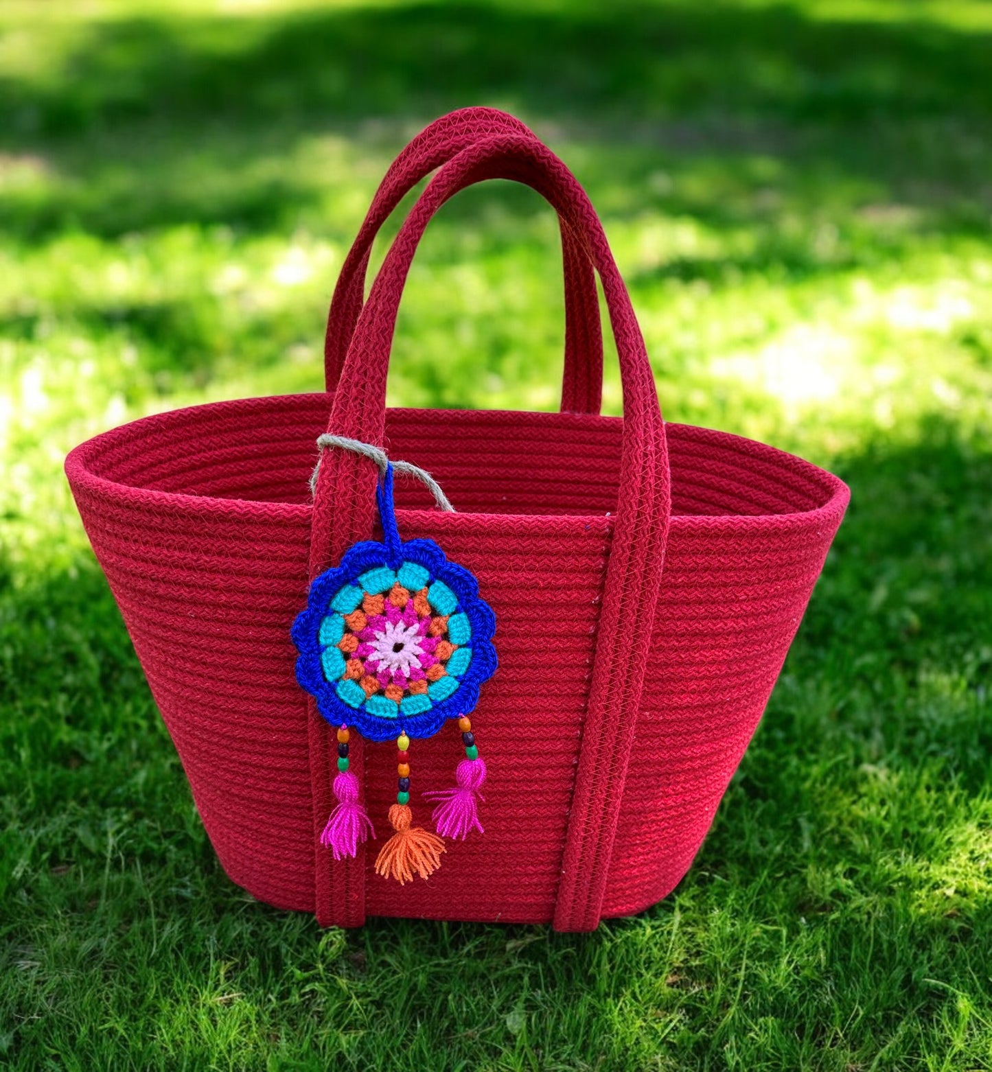 Cotton Rope Handbag - Eco-Friendly Summer Beach Tote, Shoulder Bag, and Gift for Women