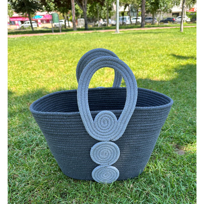 Eco-Friendly Cotton Rope Handbag - Summer Beach Tote, Shoulder Bag, Perfect Gift for Women