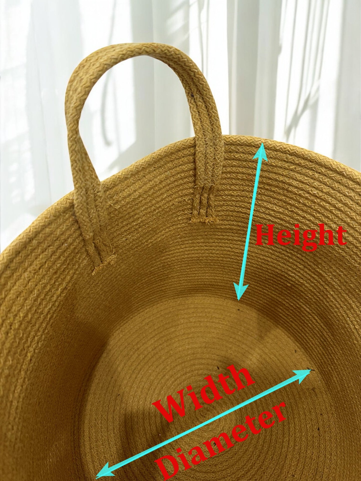 Cotton Rope Storage Basket - Nursery, Toy, and Cloth Organizer, Perfect Gift for Mom