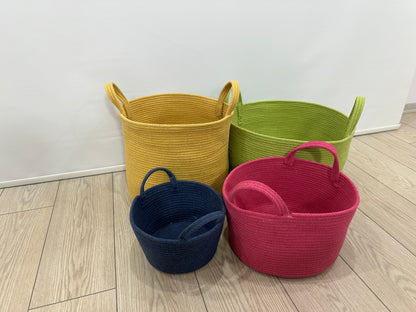 Cotton Rope Storage Basket - Nursery, Toy, and Cloth Organizer, Perfect Gift for Mom