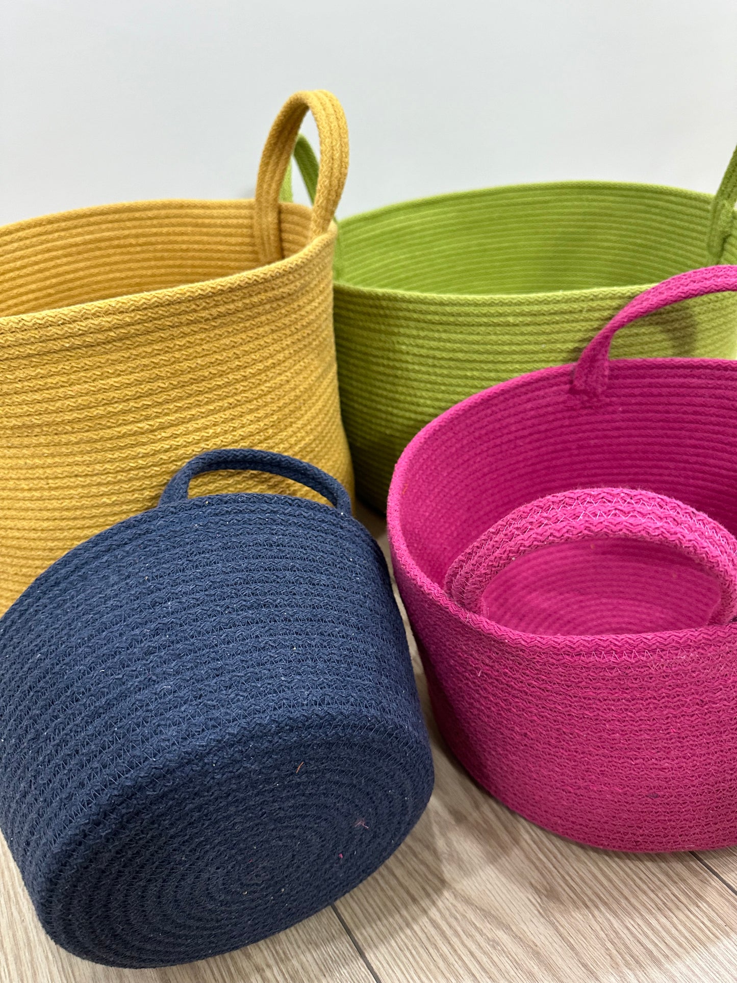 Cotton Rope Storage Basket - Nursery, Toy, and Cloth Organizer, Perfect Gift for Mom