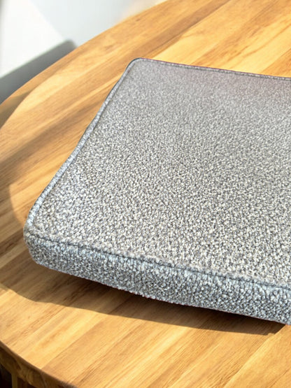 Custom Boucle Bench Cushion Cover - Bay Window & Floor Cushion in Boucle Fabric (Cushion Cover Only)