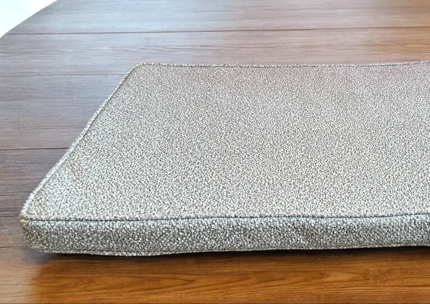 Custom Boucle Bench Cushion Cover - Bay Window & Floor Cushion in Boucle Fabric (Cushion Cover Only)