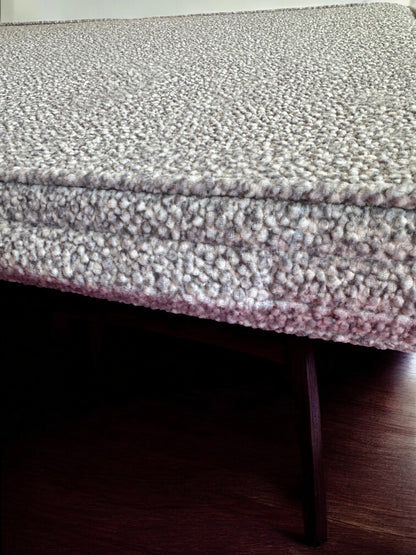 Custom Boucle Bench Cushion Cover - Bay Window & Floor Cushion in Boucle Fabric (Cushion Cover Only)