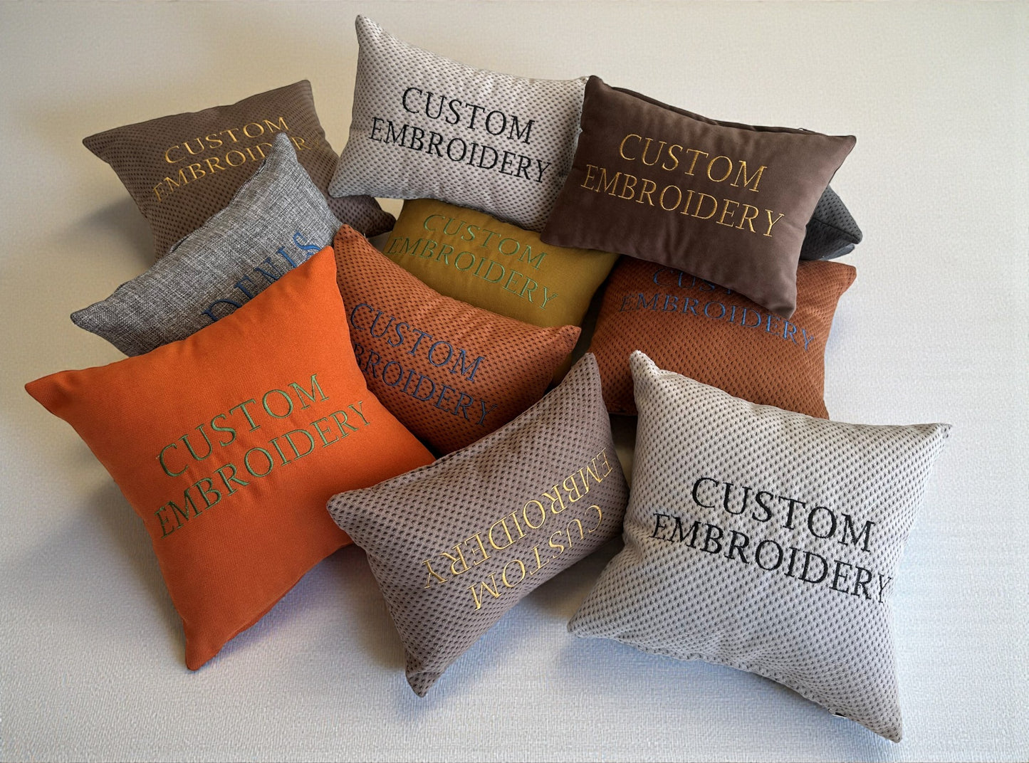 Personalized Embroidered Pillow Cover - Custom Monogram Name Pillow, Perfect Gift (Only Cover)