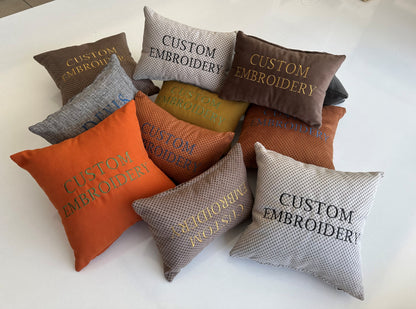 Personalized Embroidered Pillow Cover - Custom Monogram Name Pillow, Perfect Gift (Only Cover)