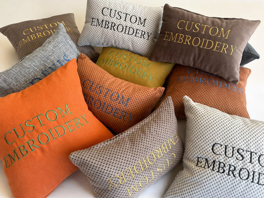 Personalized Embroidered Pillow Cover - Custom Monogram Name Pillow, Perfect Gift (Only Cover)