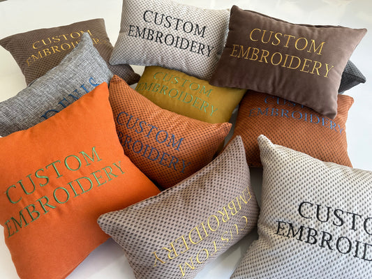 Personalized Embroidered Pillow Cover - Custom Monogram Name Pillow, Perfect Gift (Only Cover)