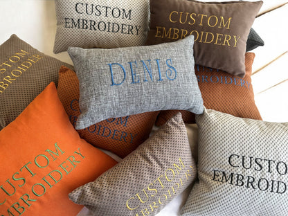 Personalized Embroidered Pillow Cover - Custom Monogram Name Pillow, Perfect Gift (Only Cover)