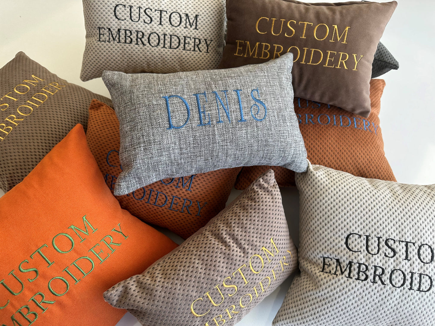 Personalized Embroidered Pillow Cover - Custom Monogram Name Pillow, Perfect Gift (Only Cover)