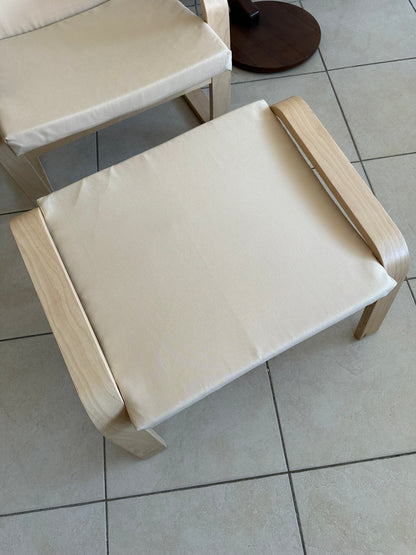 Water-Resistant Poang Armchair Cover - UV-Resistant Outdoor Seat Pads & Footstool Cover