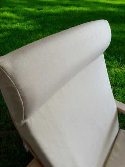 Water-Resistant Poang Armchair Cover - UV-Resistant Outdoor Seat Pads & Footstool Cover