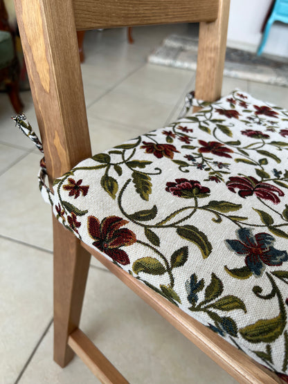 Floral Chair Seat Pads - Kitchen & Outdoor Cushions, Floral Chair Covers for Dining and Patio Chairs