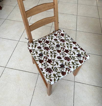 Floral Chair Seat Pads - Kitchen & Outdoor Cushions, Floral Chair Covers for Dining and Patio Chairs