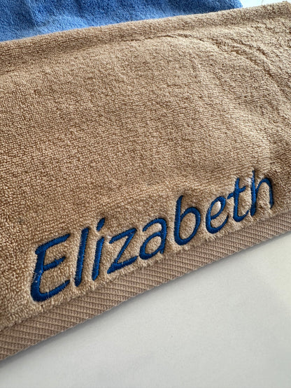 Personalized Terry Towels - Embroidered Monogrammed Hand Towels with Name, Perfect Wedding Gift