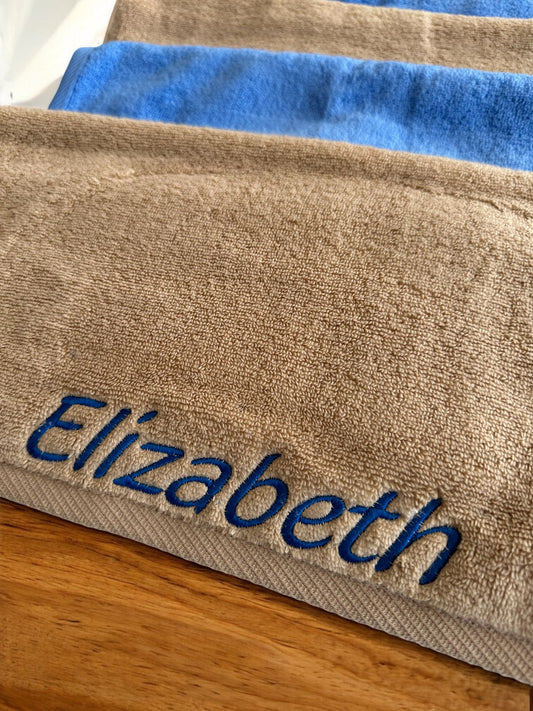 Personalized Terry Towels - Embroidered Monogrammed Hand Towels with Name, Perfect Wedding Gift