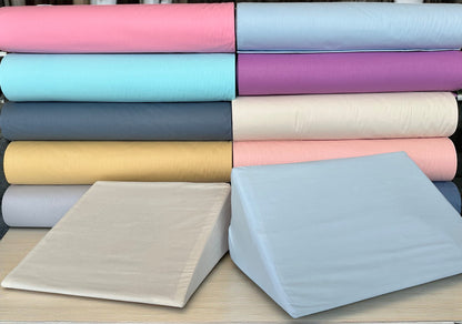 Custom Size Wedge Pillow Cover - Cotton Leg Support & Side Sleeper Case, Leg Wedge Cushion Cover