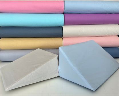 Custom Size Wedge Pillow Cover - Cotton Leg Support & Side Sleeper Case, Leg Wedge Cushion Cover