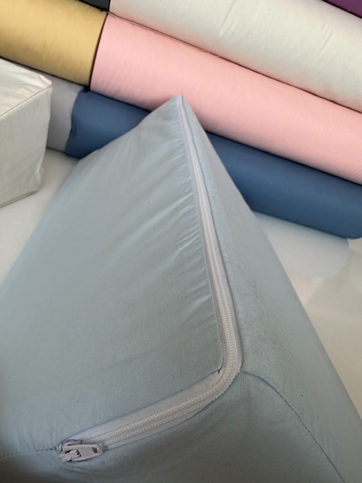 Custom Size Wedge Pillow Cover - Cotton Leg Support & Side Sleeper Case, Leg Wedge Cushion Cover