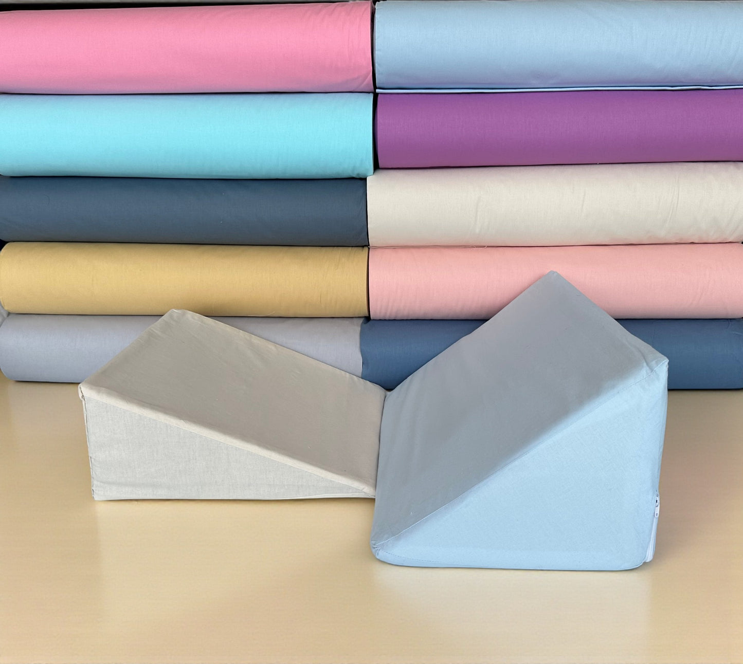 Custom Size Wedge Pillow Cover - Cotton Leg Support & Side Sleeper Case, Leg Wedge Cushion Cover