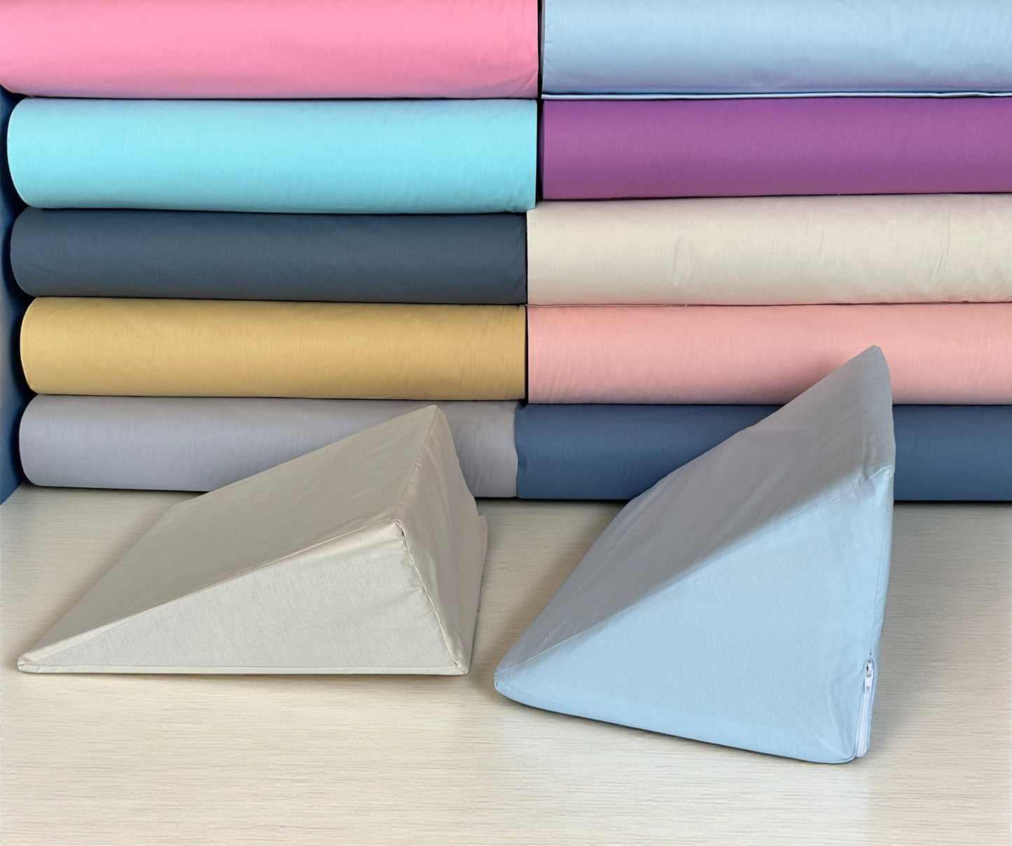 Custom Size Wedge Pillow Cover - Cotton Leg Support & Side Sleeper Case, Leg Wedge Cushion Cover