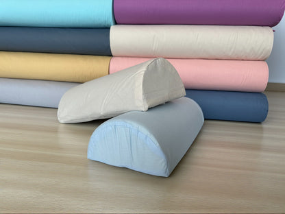 Custom Cotton Half Moon Pillow Cover - Semi-Round Leg & Knee Support Bolster Case