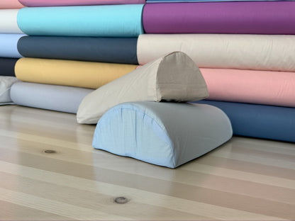 Custom Cotton Half Moon Pillow Cover - Semi-Round Leg & Knee Support Bolster Case