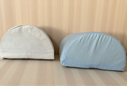 Custom Cotton Half Moon Pillow Cover - Semi-Round Leg & Knee Support Bolster Case