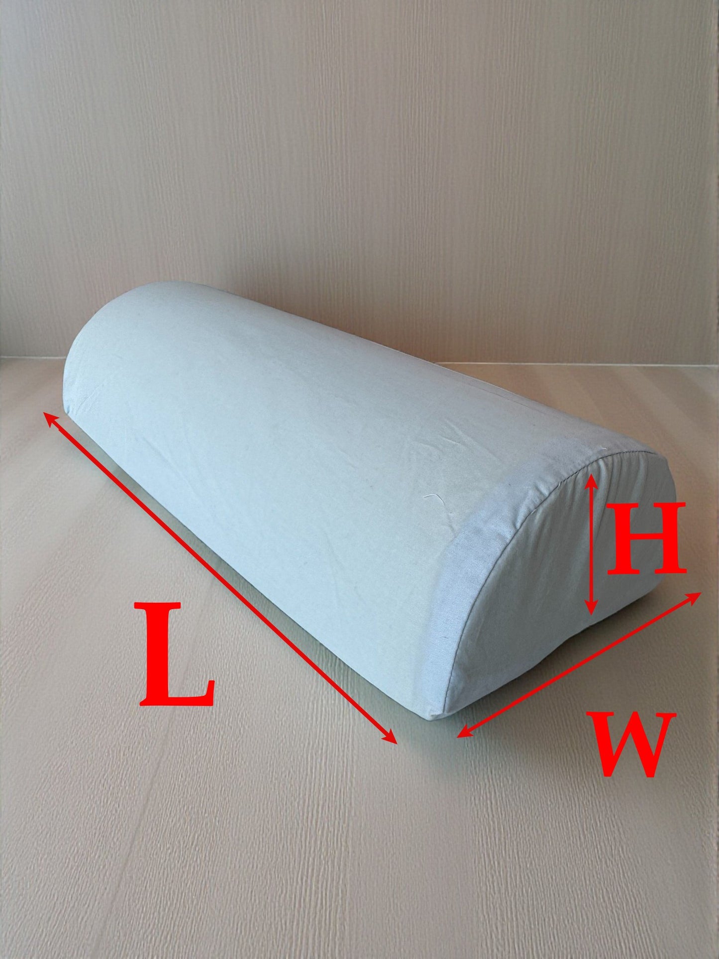 Custom Cotton Half Moon Pillow Cover - Semi-Round Leg & Knee Support Bolster Case