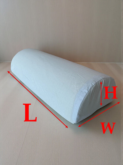 Custom Cotton Half Moon Pillow Cover - Semi-Round Leg & Knee Support Bolster Case
