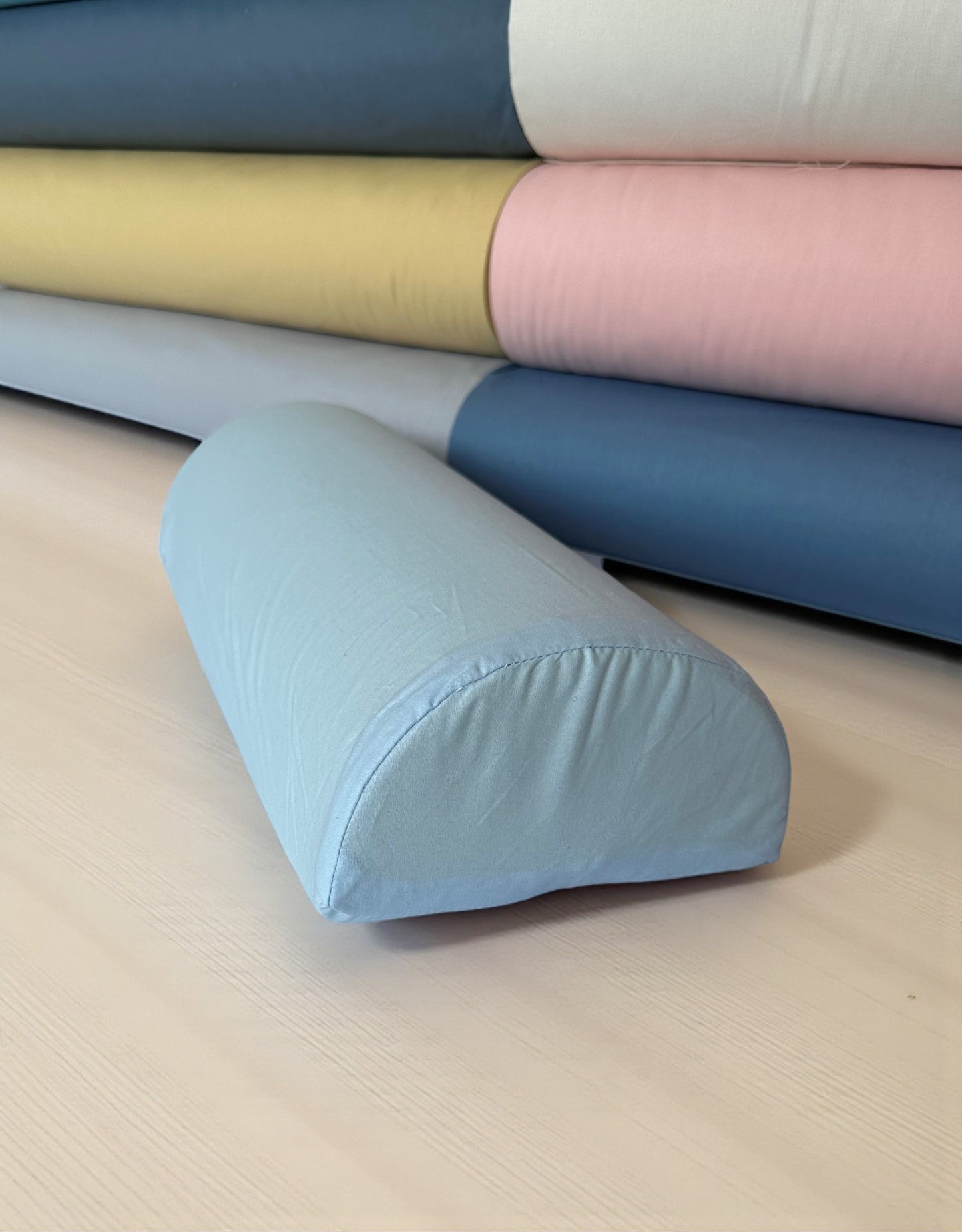 Custom Cotton Half Moon Pillow Cover - Semi-Round Leg & Knee Support Bolster Case