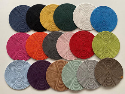 Cotton Rope Placemats - Round, Colorful Dining Table Mats, Decorative Placemats for Dining Table Décor