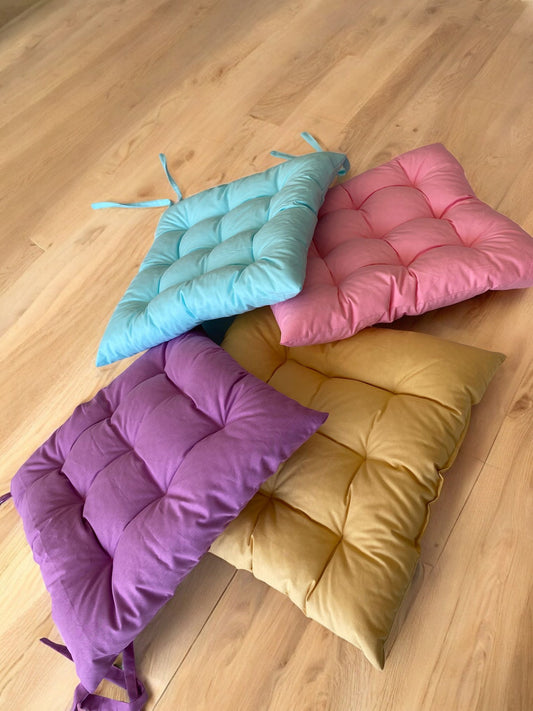 Chair Cushion, Chair Pads, Cotton Chair Cushion, Square Chair Cushion, Seat Cushion, Dining Chair Pad, Chair Seat Pads, Floor Cushions