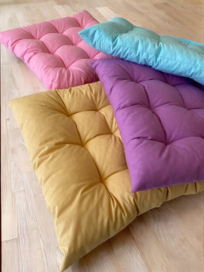 Chair Cushion, Chair Pads, Cotton Chair Cushion, Square Chair Cushion, Seat Cushion, Dining Chair Pad, Chair Seat Pads, Floor Cushions