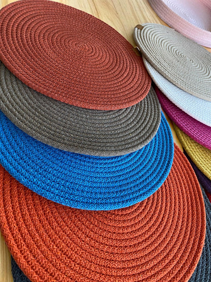 Cotton Rope Placemats - Round, Colorful Dining Table Mats, Decorative Placemats for Dining Table Décor