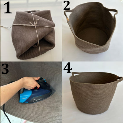 Custom Size Cotton Rope Basket - Colorful Storage Organizer, Customizable Basket for Home, Housewarming Gift