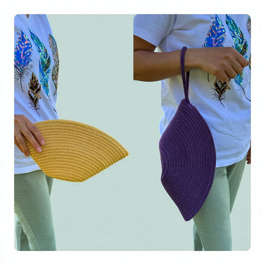 Colorful Cotton Rope Clutch Bag - Boho Summer Purse, Bridesmaid Gift, Clutch for Women