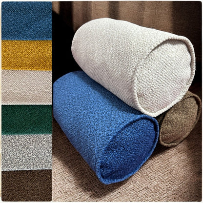 Custom Bolster Pillow Cover - Round Neckroll, Indoor Sofa & Throw Pillow, Custom Size Decorative Bolster