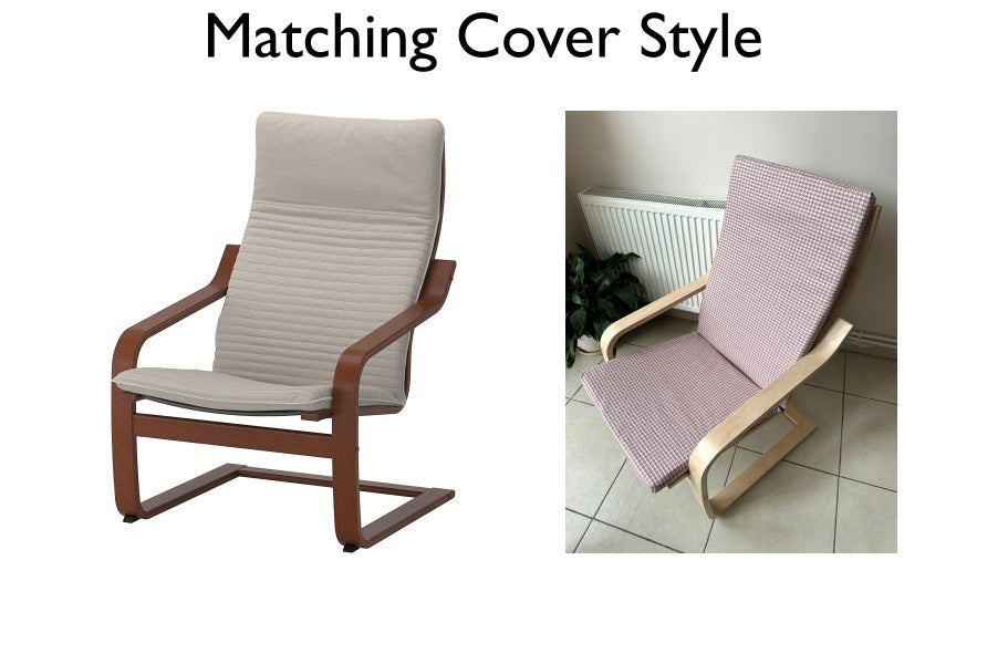 Custom Made Poang Armchair Cover - Ikea Poäng Chair Cushion Slipcover, Upholstery Fabric Seat Pads (ONLY COVER)